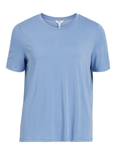 Tencel Round Neck T-Shirt Blue