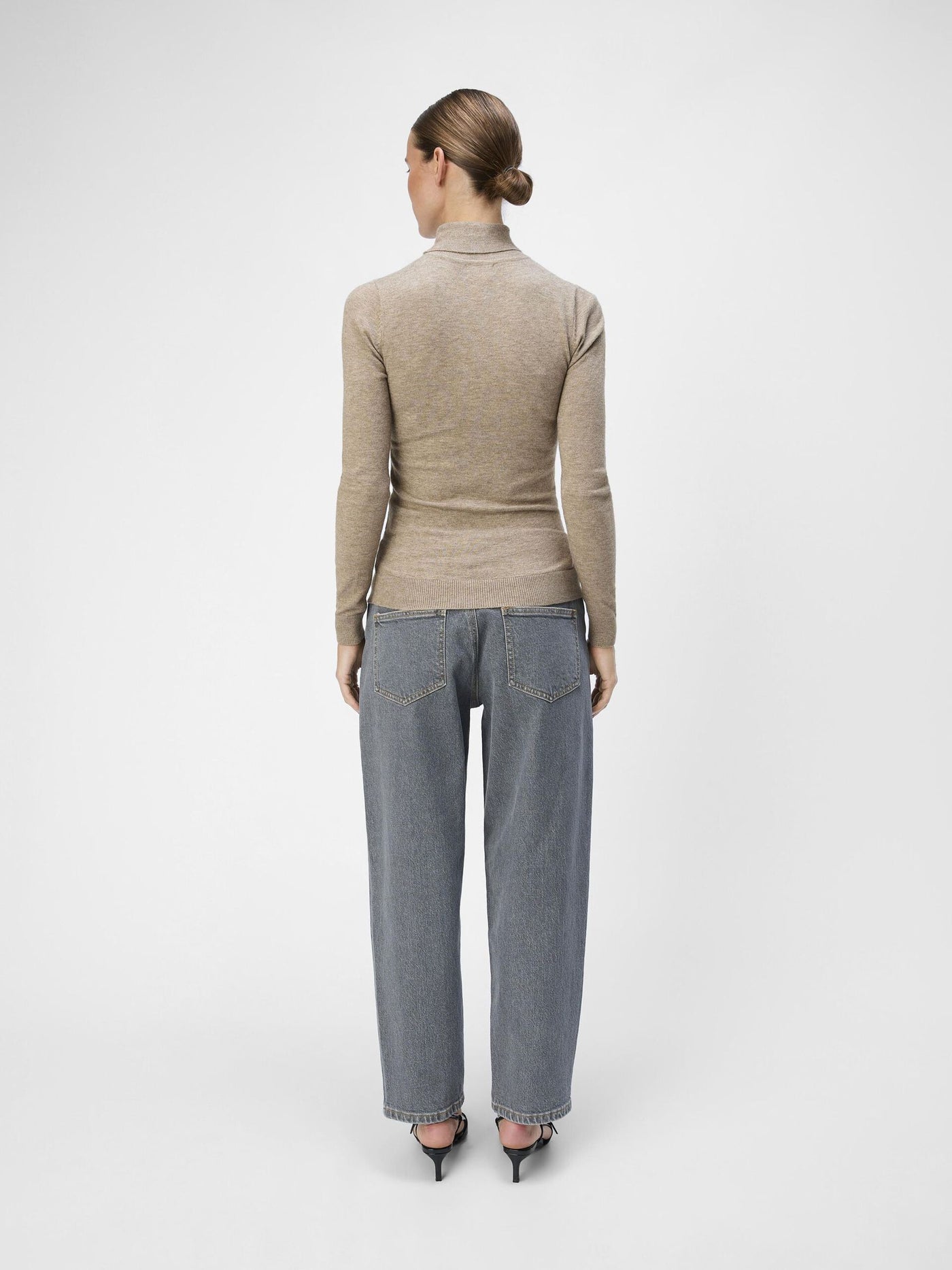 ObjThess Rollneck Knit Desert Taupe