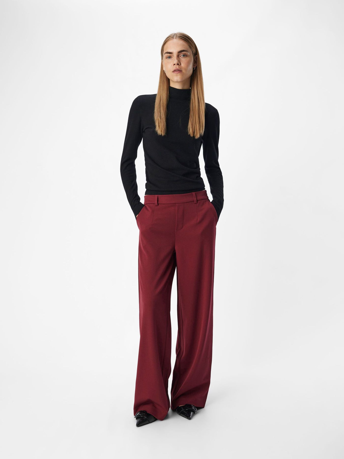 ObjLisa Trousers Cabernet