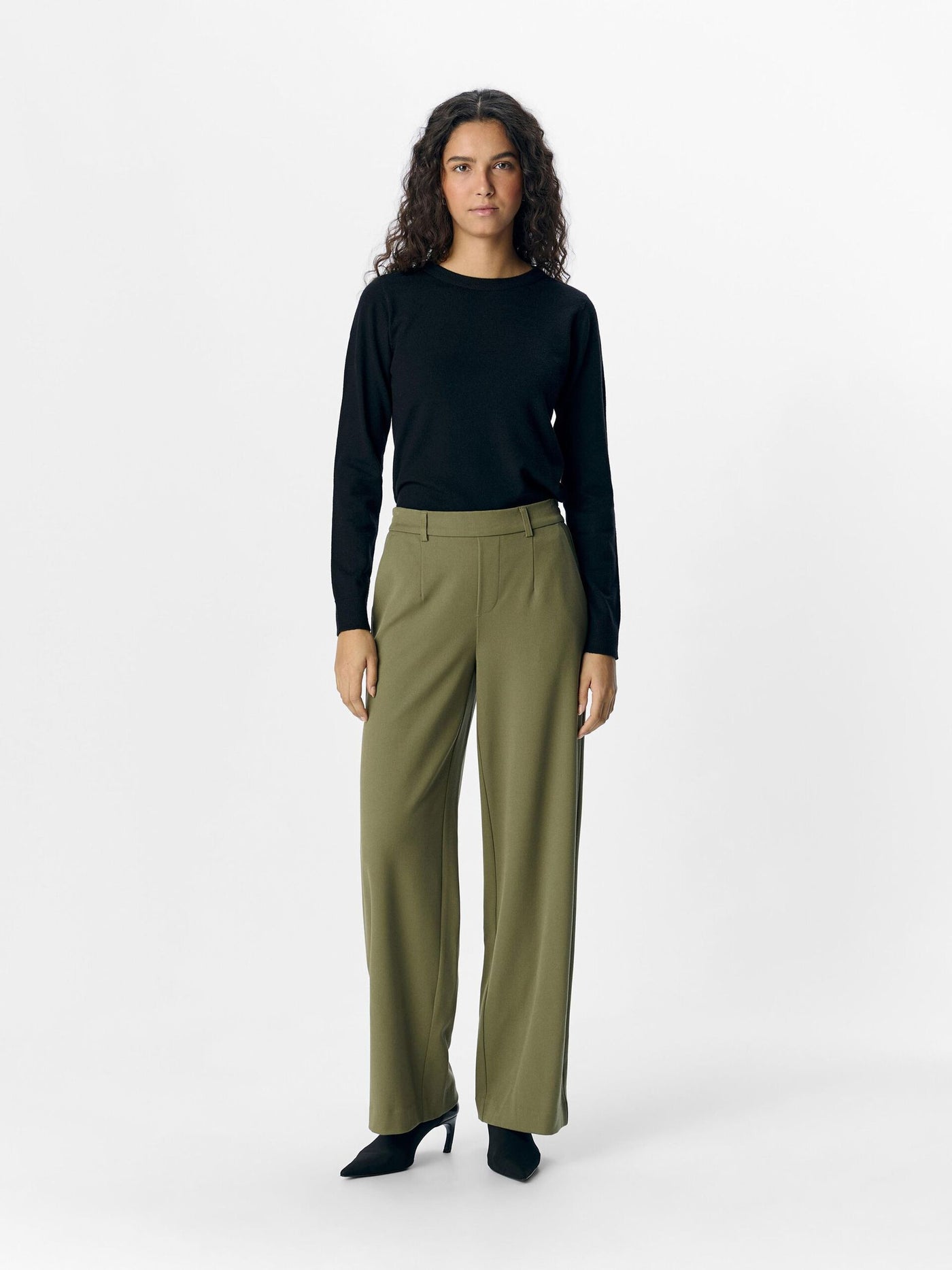 ObjLisa Wide Trousers Capulet Olive