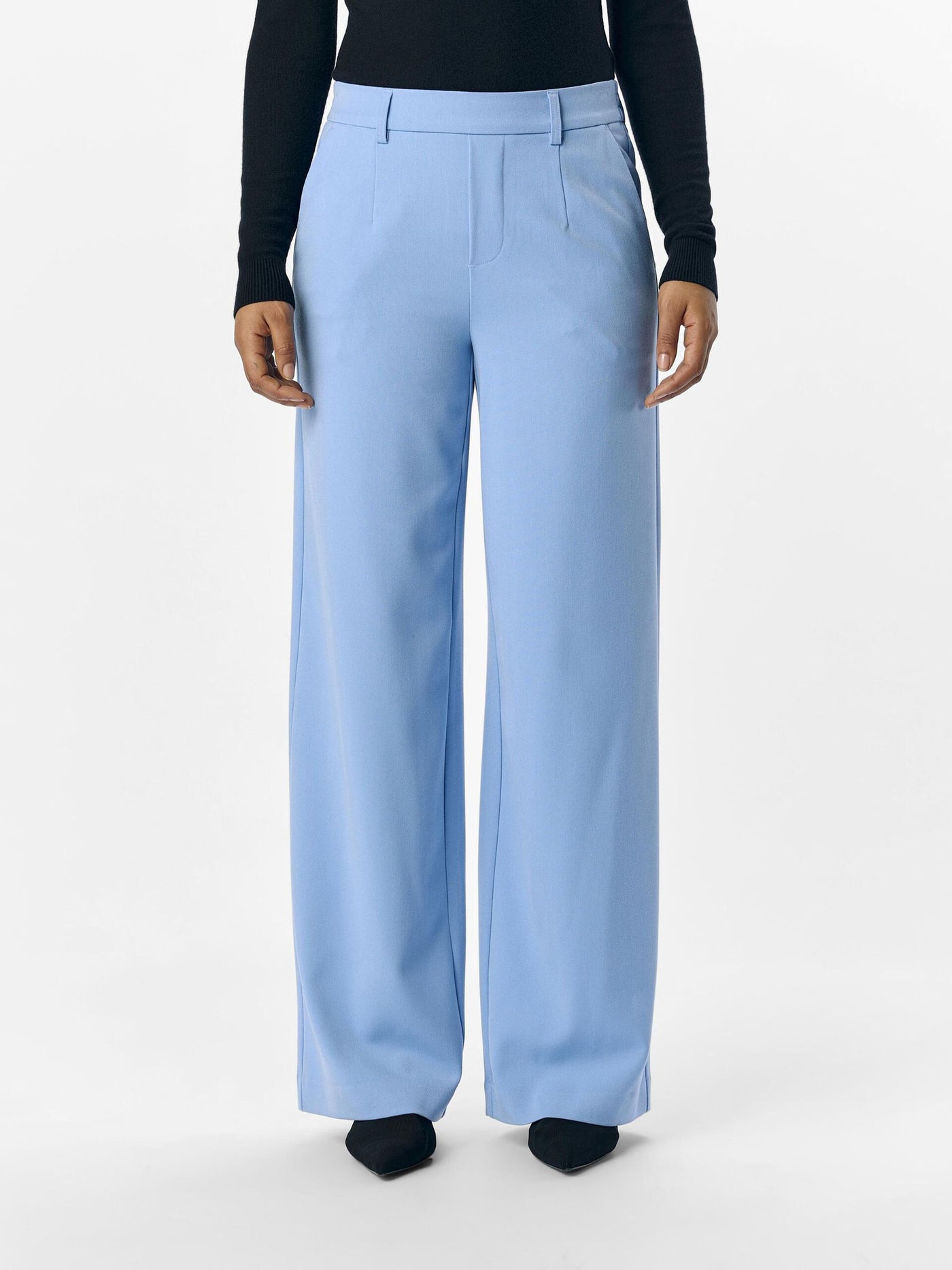 ObjLisa Wide Leg Trousers Cornflower Blue