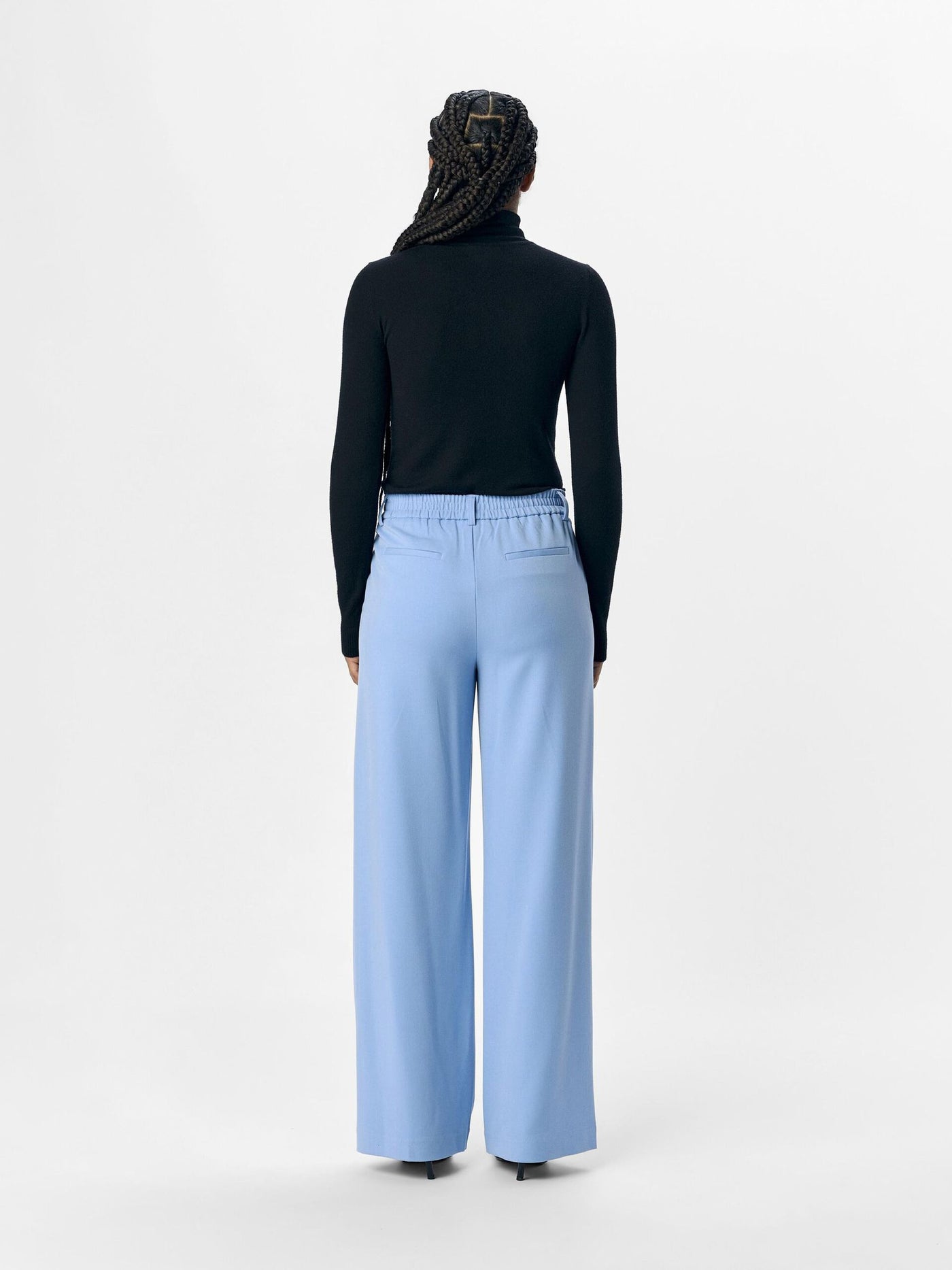 ObjLisa Wide Leg Trousers Cornflower Blue