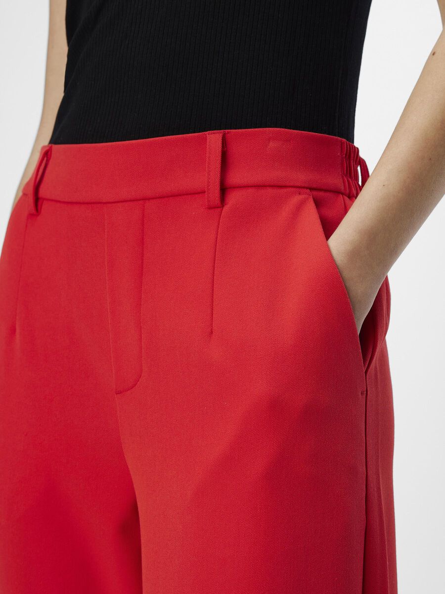 ObjLisa Wide Trousers Flame Scarlet