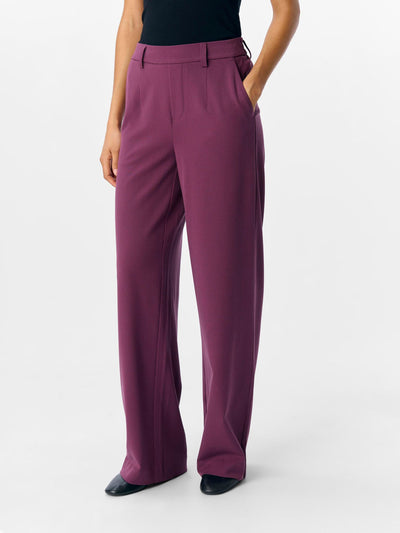 ObjLisa Trousers Mauve Wine