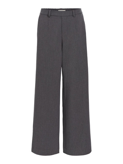 ObjLisa Wide Leg Trousers Medium Grey