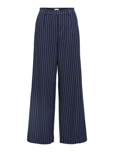 ObjLisa Wide Trousers Sky Captain/Sandshell Stripes