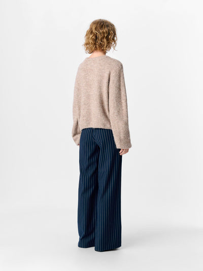 ObjLisa Wide Trousers Sky Captain/Sandshell Stripes