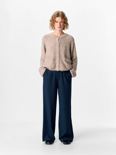 ObjLisa Wide Trousers Sky Captain/Sandshell Stripes