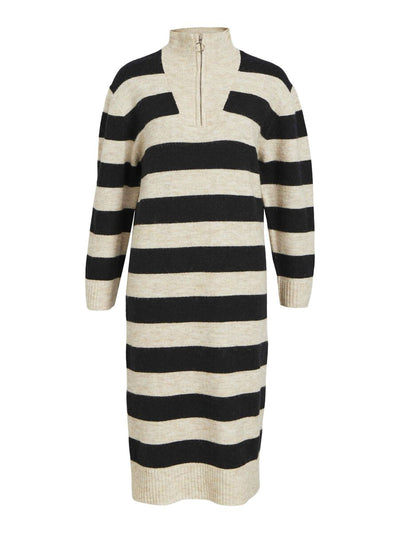 ObjMinna Knit Dress Sandshell Stripes