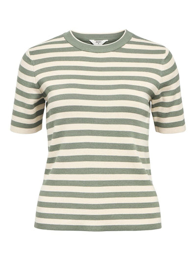 ObjEster SS Knit Laurel Wreath/ Sandshell