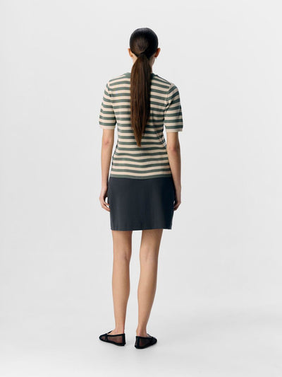 ObjEster SS Knit Laurel Wreath/ Sandshell