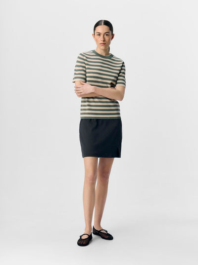 ObjEster SS Knit Laurel Wreath/ Sandshell