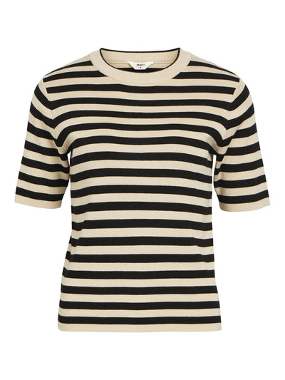 Object Black Striped Knitted Top