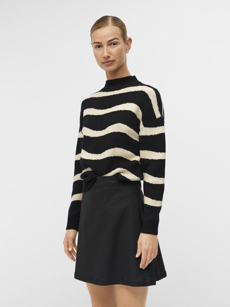 Black Wave Stripe Knit