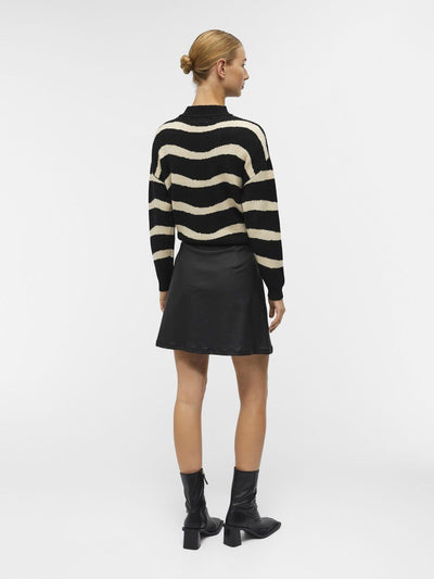 Black Wave Stripe Jumper