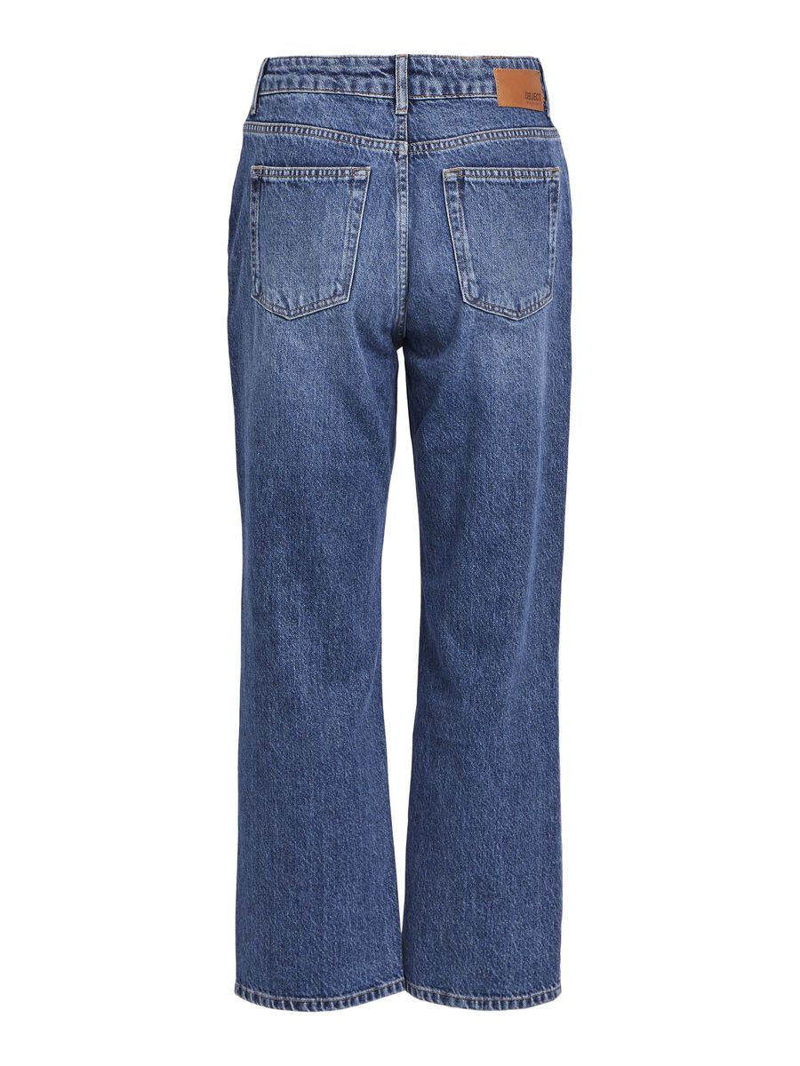 ObjMoji Wide Cropped Jeans Light Blue