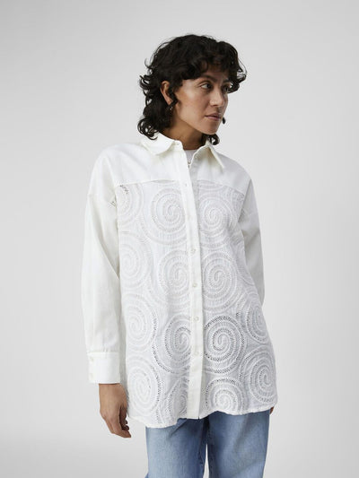 Embroidered White Shirt ObjMiya