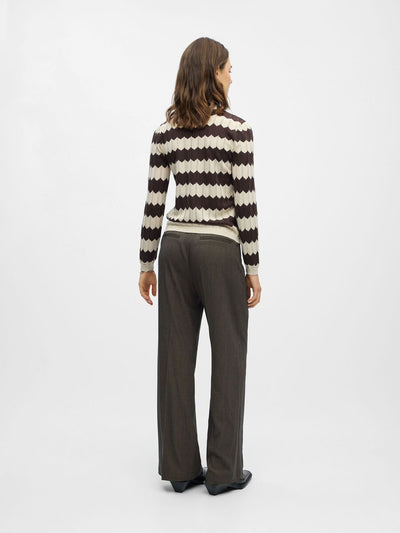 ObjEbba Knit Sandshell/Seal Brown