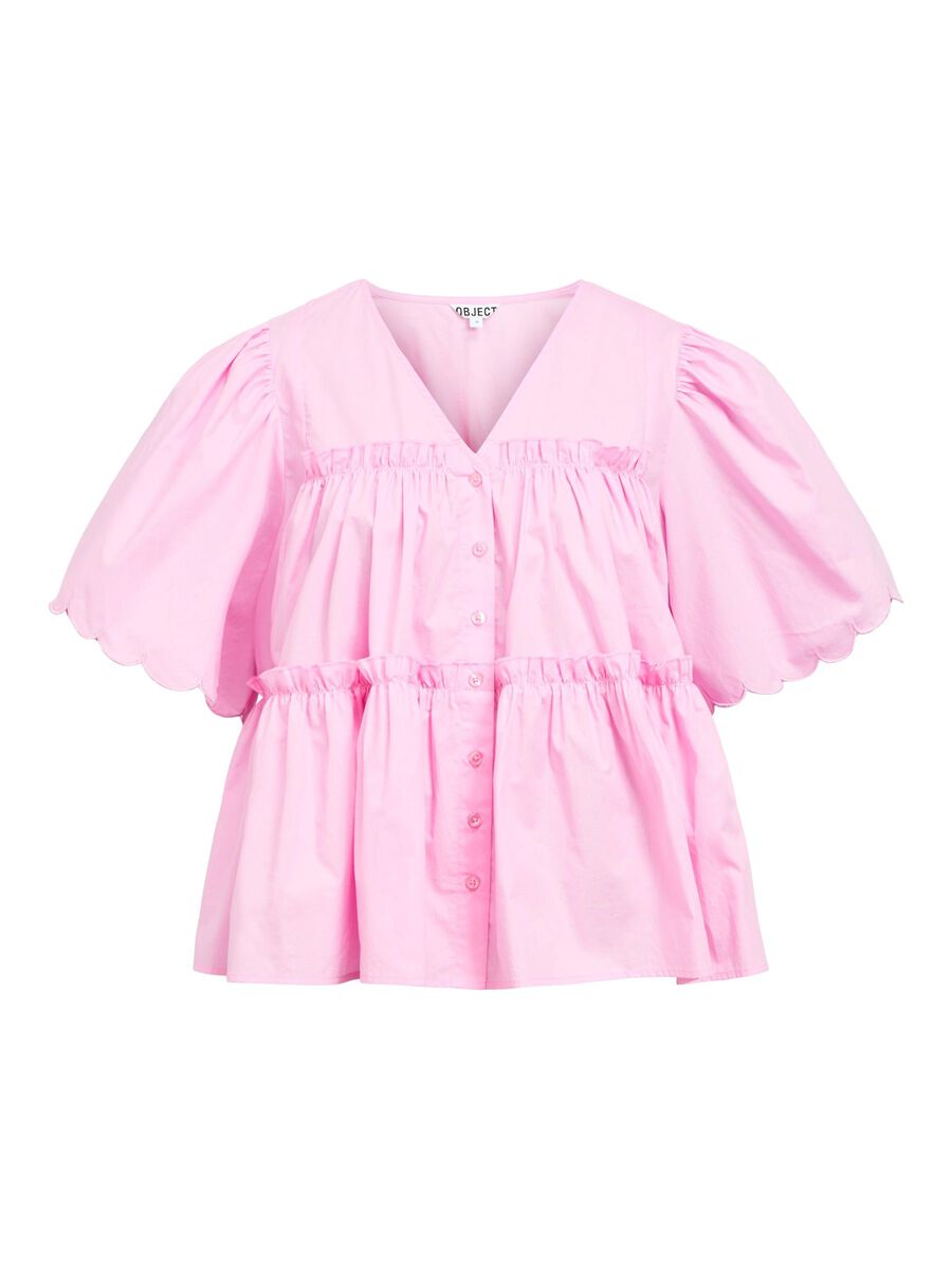 ObjHope V-Neck Top Pink