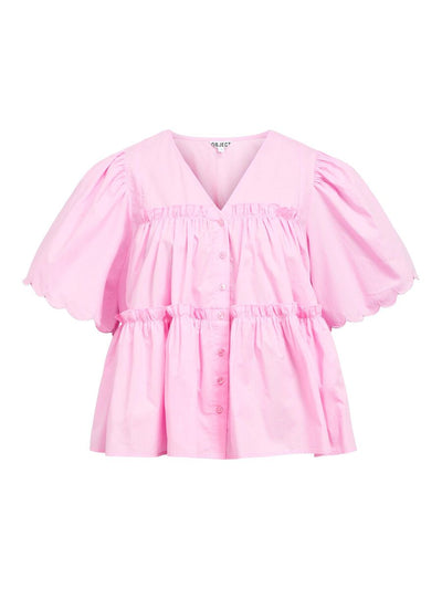 ObjHope V-Neck Top Pink