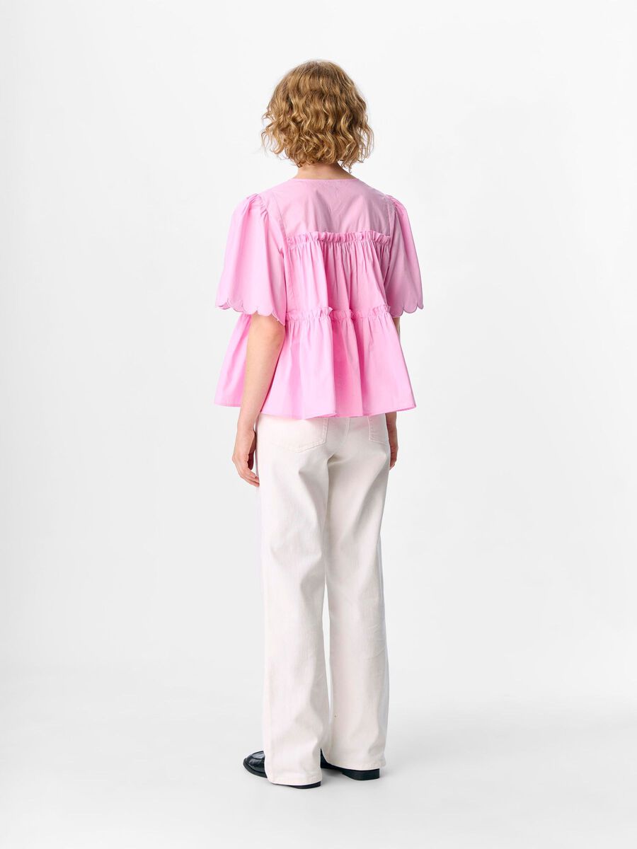 ObjHope V-Neck Top Pink
