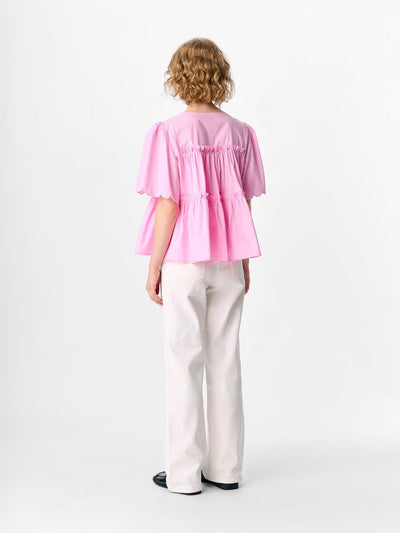 ObjHope V-Neck Top Pink