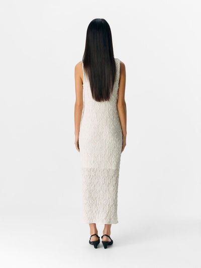 ObjMilika Midi Dress Cloud Dancer