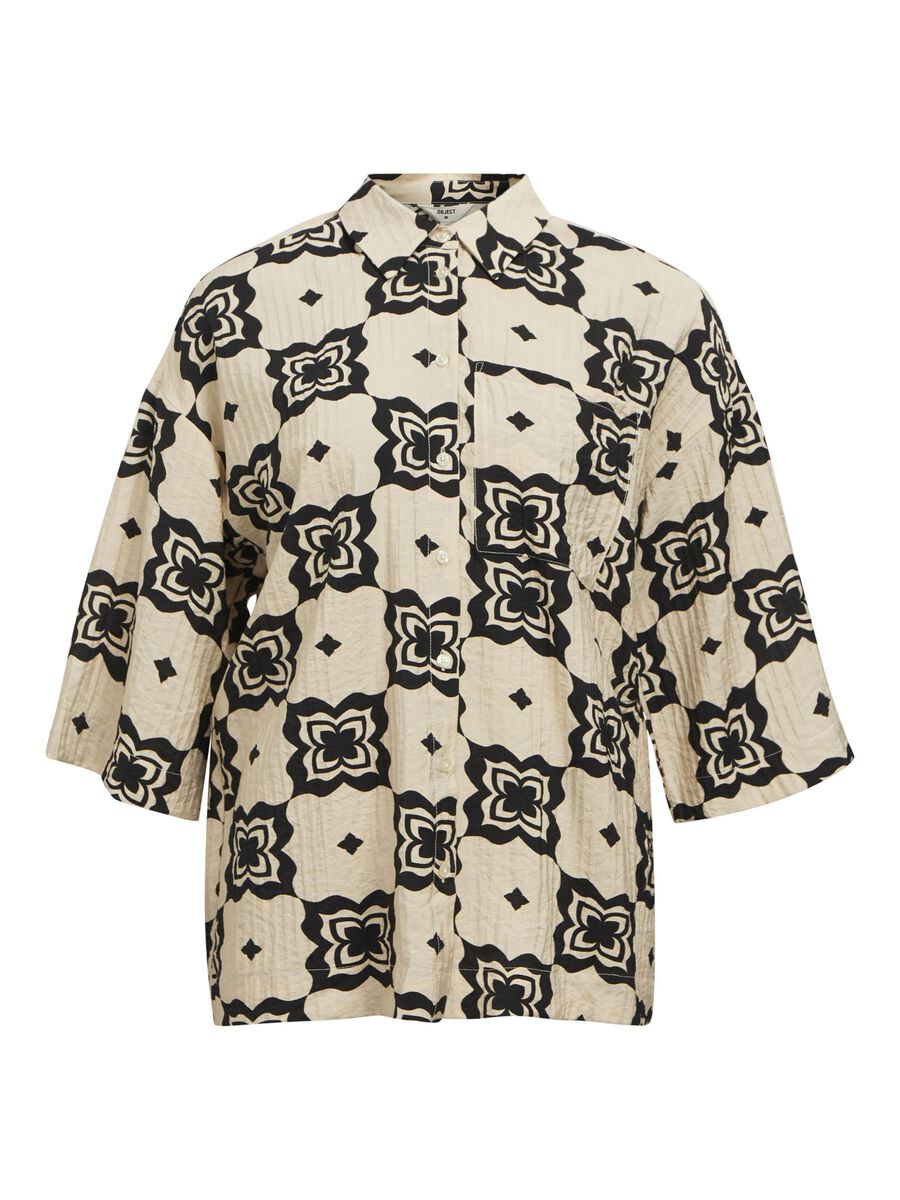 ObjElla Shirt Sandshell/Black