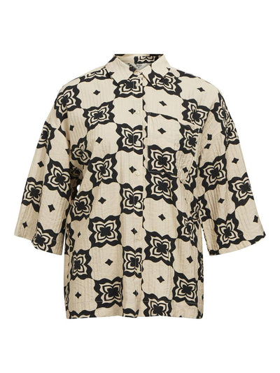 ObjElla Shirt Sandshell/Black