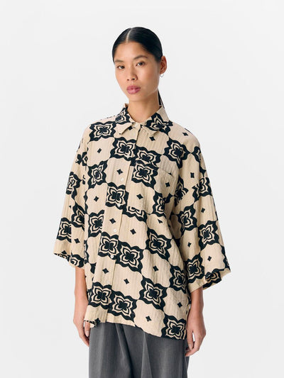 ObjElla Shirt Sandshell/Black