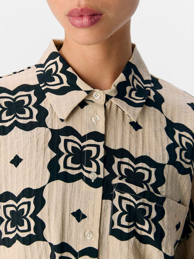 ObjElla Shirt Sandshell/Black
