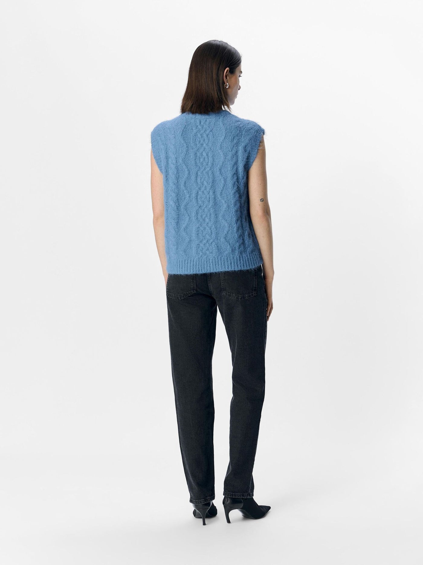 ObjDallas Knit Vest Riverside Blue