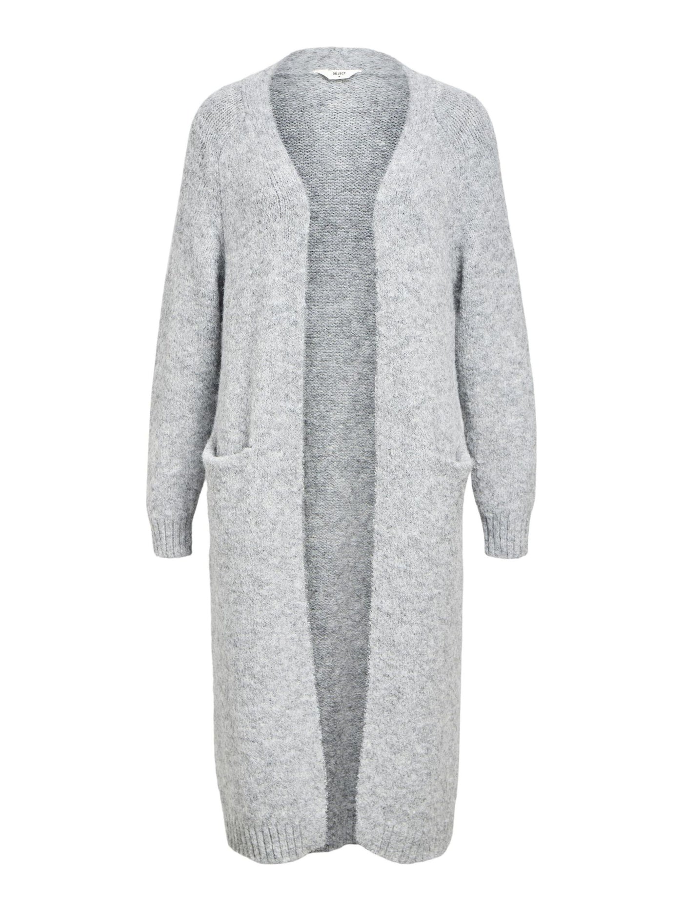 ObjMilu Long Cardigan Medium Grey