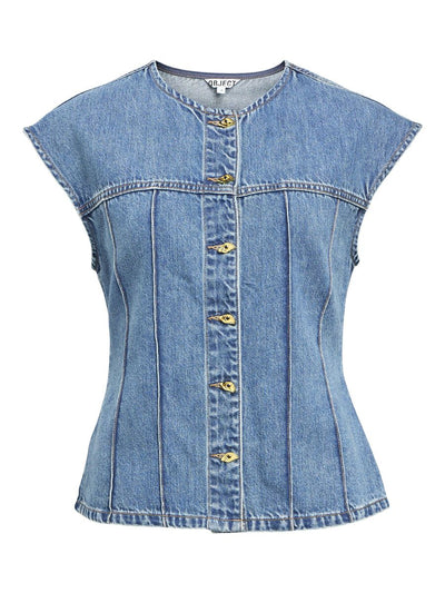 ObjDivona Denim Waistcoat Medium Blue