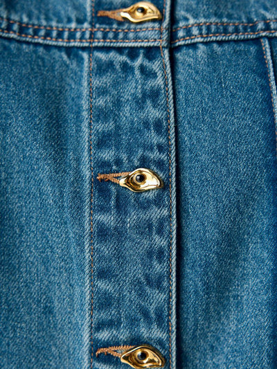 ObjDivona Denim Waistcoat Medium Blue