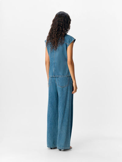 ObjMoji Divona Wide Jeans Medium Blue