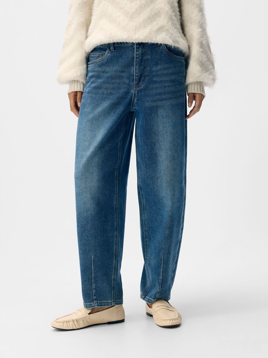 ObjSava Barrel Jeans Medium Blue