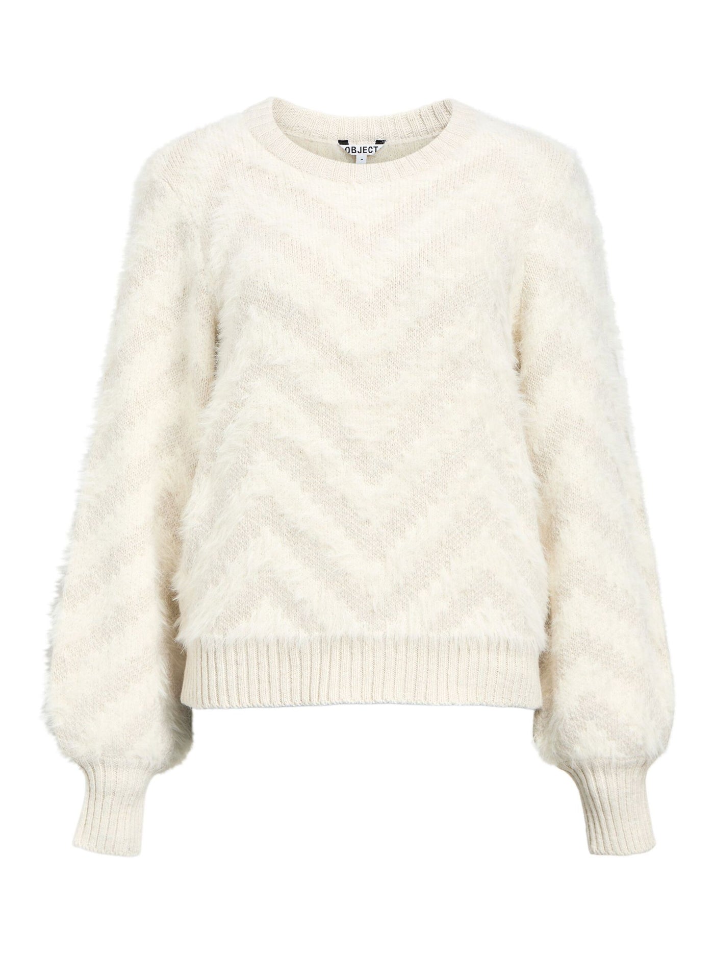 ObjHollow Knit White Sand