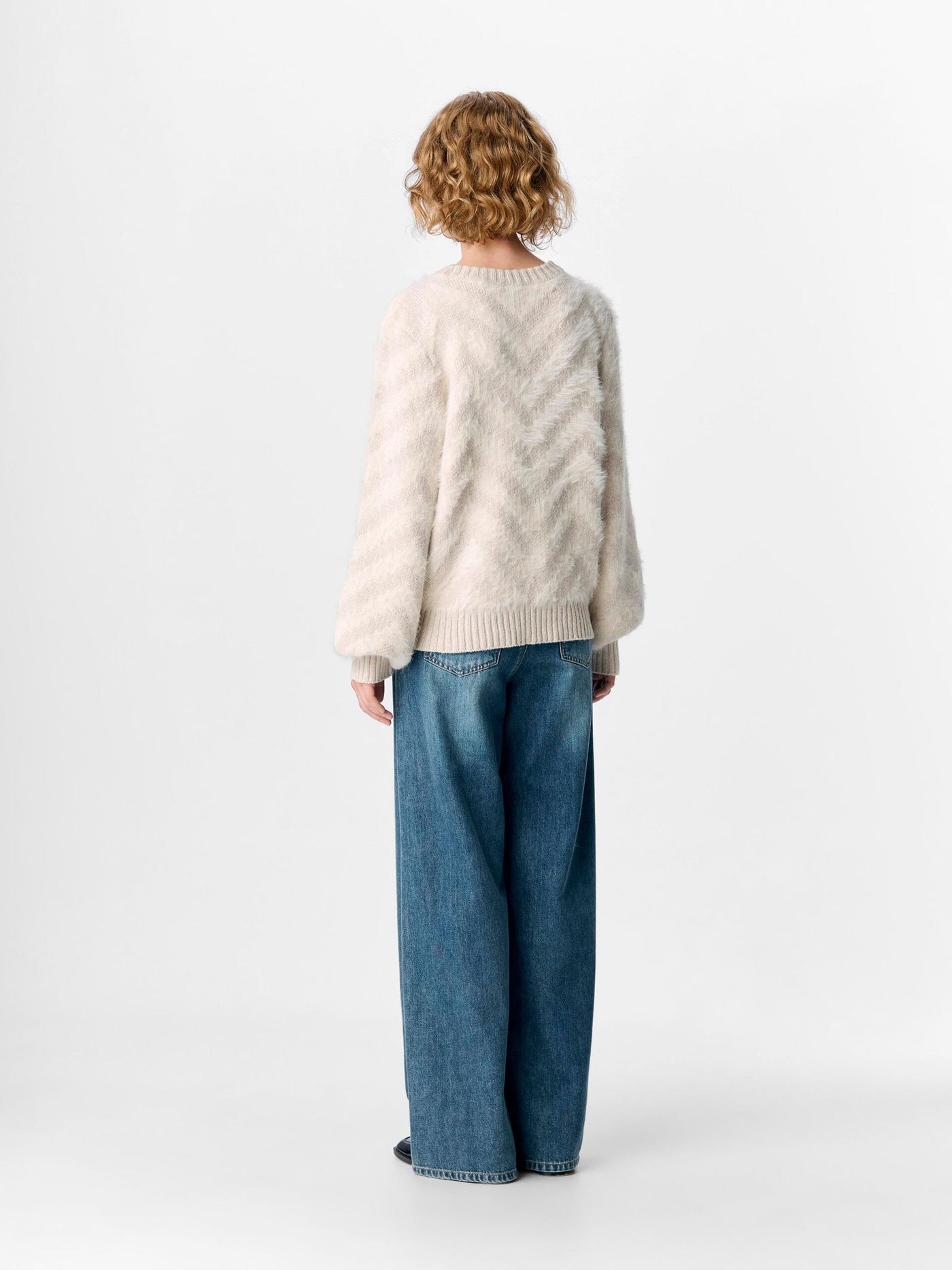 ObjHollow Knit White Sand