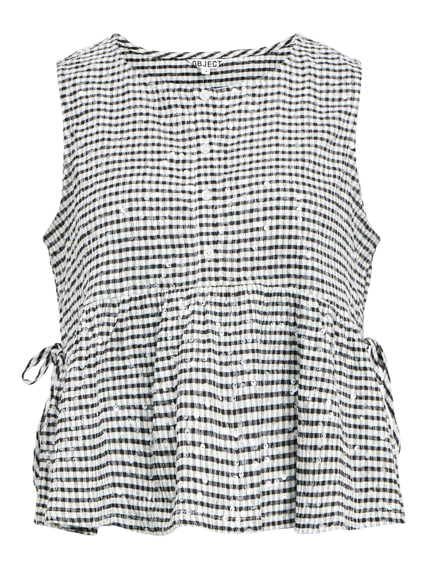 ObjKai Top Black/White Gingham
