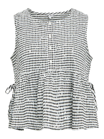 ObjKai Top Black/White Gingham