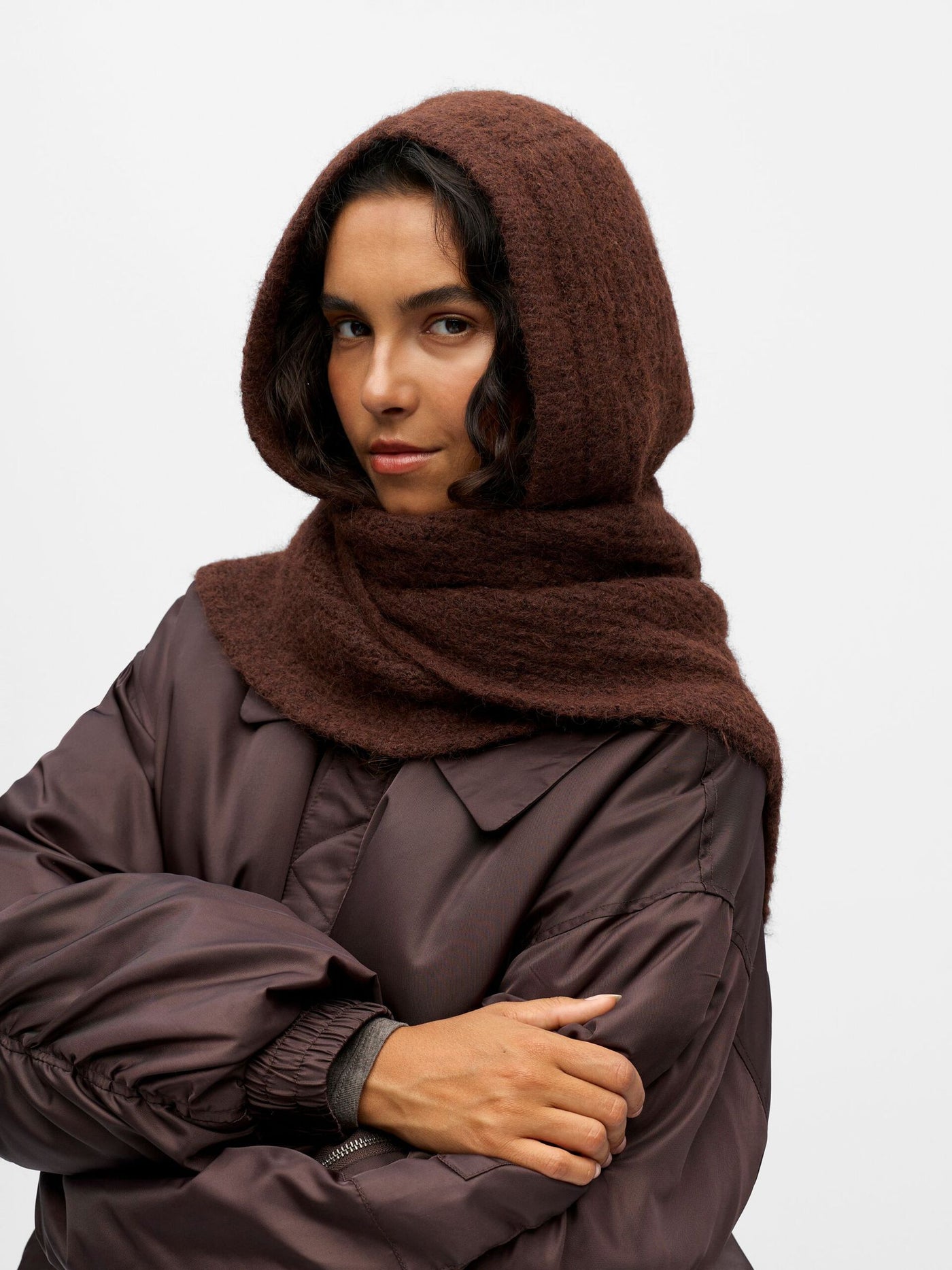 ObjMilu Scarf Balaclava Seal Brown