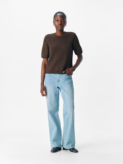 ObjSaggia SS Knit Seal Brown