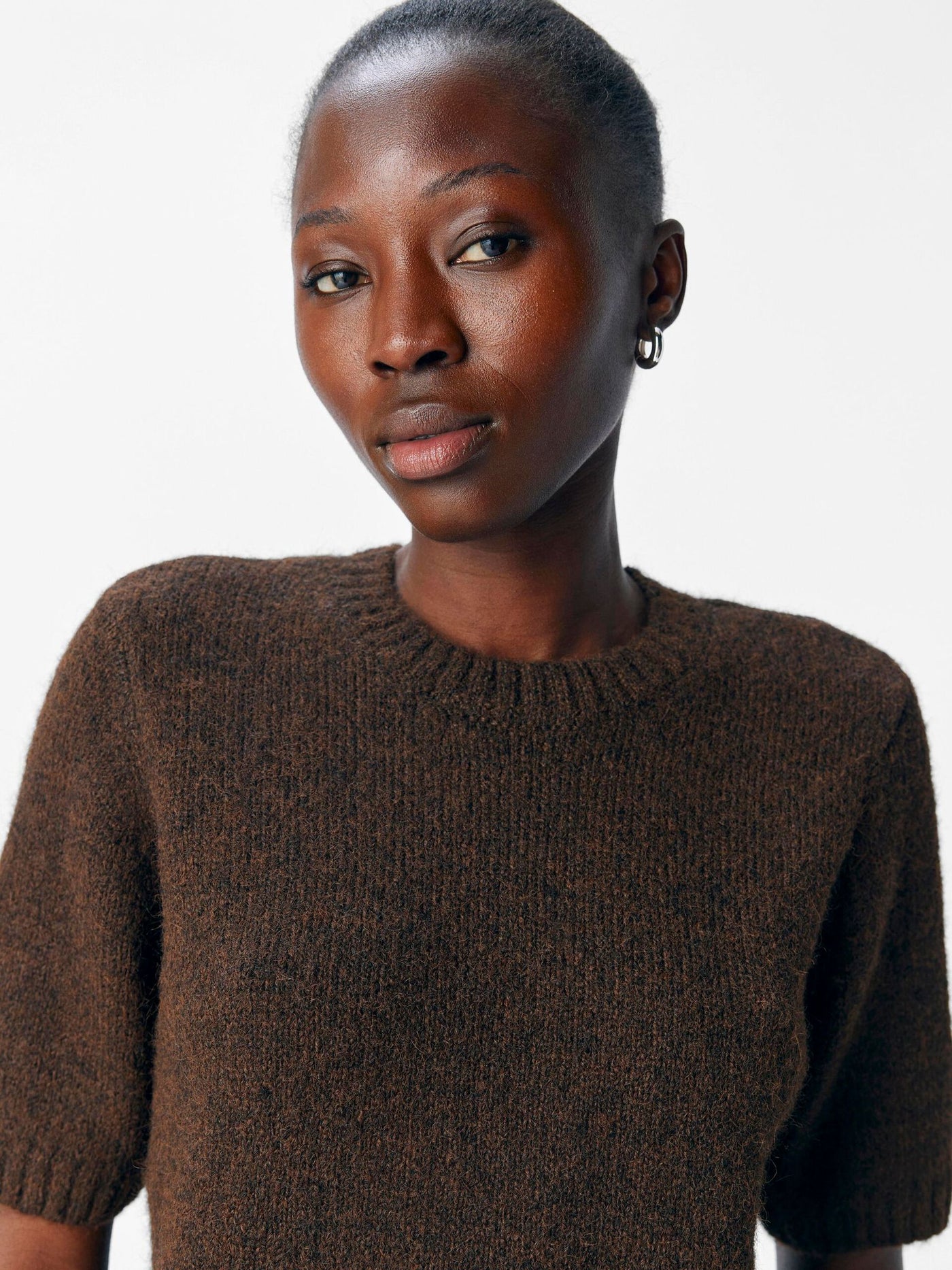 ObjSaggia SS Knit Seal Brown