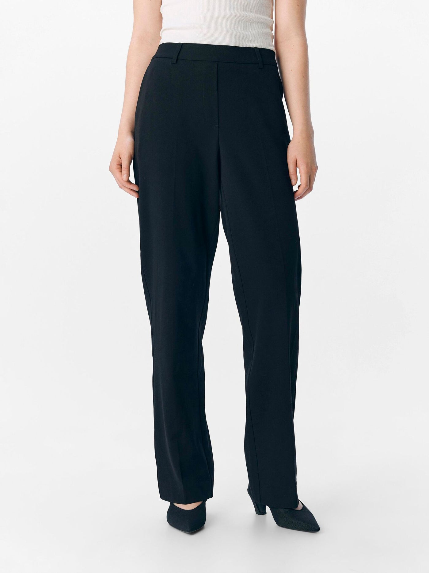 ObjLisa Straight Trousers Black