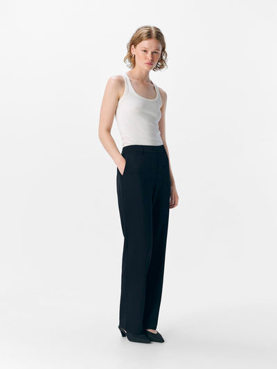 ObjLisa Straight Trousers Black