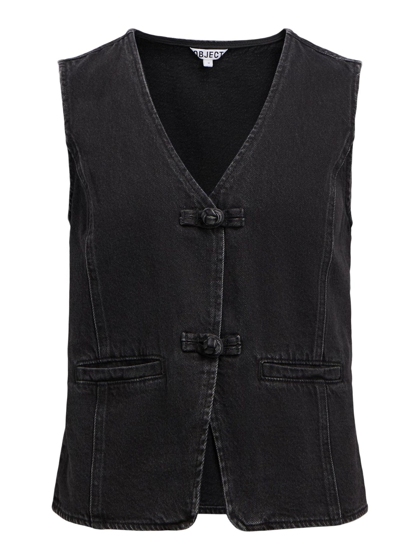 ObjZarafine Denim Waistcoat Black