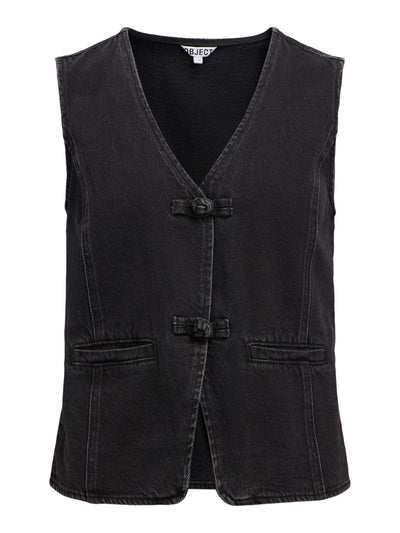 ObjZarafine Denim Waistcoat Black