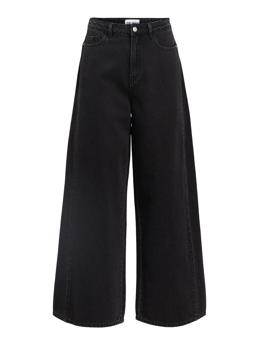 ObjMoji Zarafine Wide Jeans Black