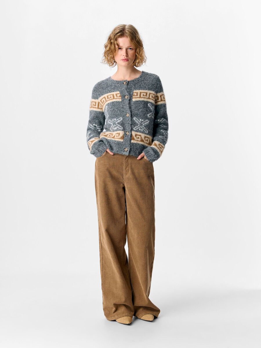 ObjGalia Cardigan Medium Grey
